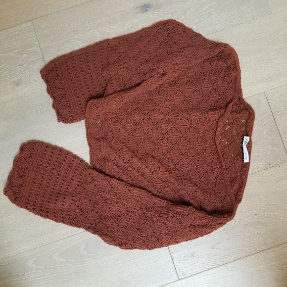 Zara textured weave knit sweater - Picture 3 of 4